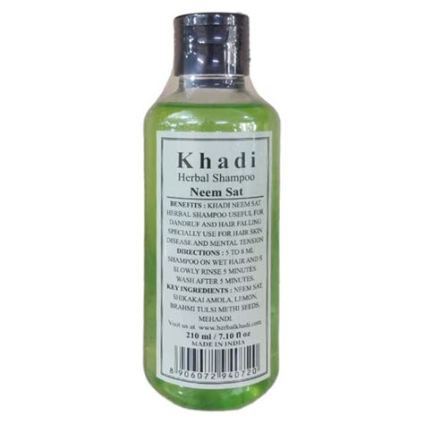 Buy Khadi Herbal Shampoo Neem Sat 210 Ml Online At Discounted Price