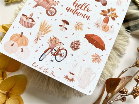 Sticker Sheet Herbst Herbstliche Aufkleber Für Bullet Etsy De