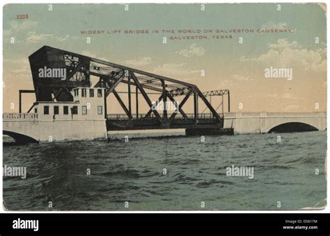 Widest Lift Bridge in the World on Galveston Causeway, Galveston, Texas Stock Photo - Alamy