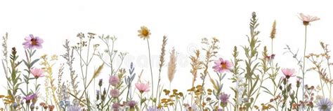 A Vibrant Image Of A Meadow Teeming With Wildflowers Grasses And