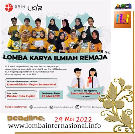 Lombainternasional Info Gratis Lomba Karya Ilmiah Remaja LKIR Ke