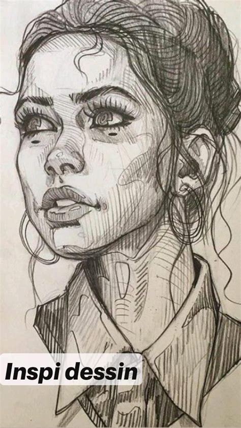 Inspi Dessin Hand Drawn Portraits Pencil Drawings Portrait Drawing