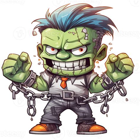 Cute Cartoon Halloween Zombie Clipart Ai Generative 27237658 Png