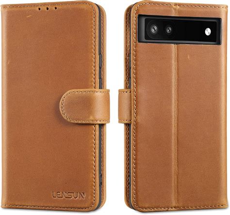 Lensun Coque Google Pixel A Tui Cuir V Ritable Portefeuille Housse