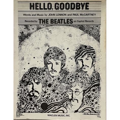 Sheet Music Hello Goodbye Beatle Memories