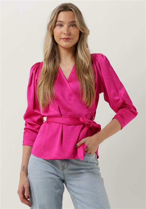 Fuchsia CO COUTURE Blouse MIRA WRAP BLOUSE Omoda