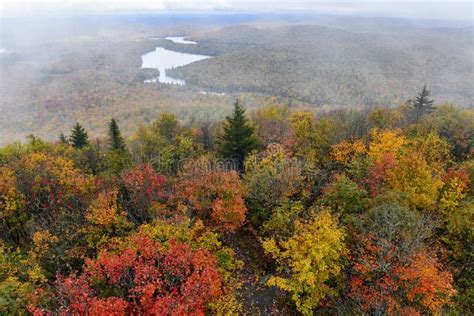 Vibrant Colors of Fall Foliage in the Adirondack Mountains Stock Image ...