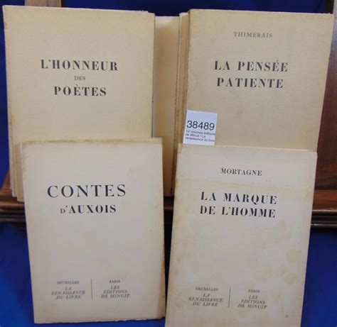 Divers 14 Volumes éditions De Minuit La Renaissance Du Livre