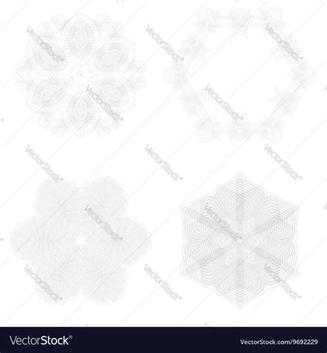 Set Of Rosettes Isolated Royalty Free Vector Image