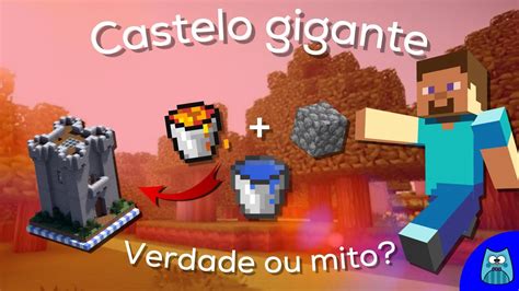 Construindo Um CASTELO GIGANTE No Minecraft Em Menos De DOIS MINUTOS