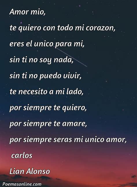 Mejores Poemas De Amor Para Carlos Poemas Online