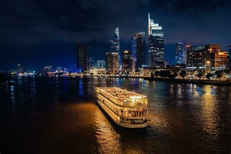 Ho Chi Minh, Viet Nam - 3 August 2023 Ho Chi Minh City skyline and the Saigon River. Amazing ...