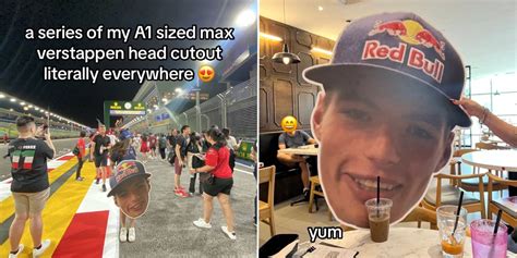 Woman Brings Cutout Of Max Verstappen's Head Around S'pore, Gets ...