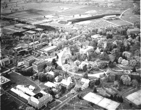 On the Banks of the Red Cedar| Aerial View of Campus, circa 1920