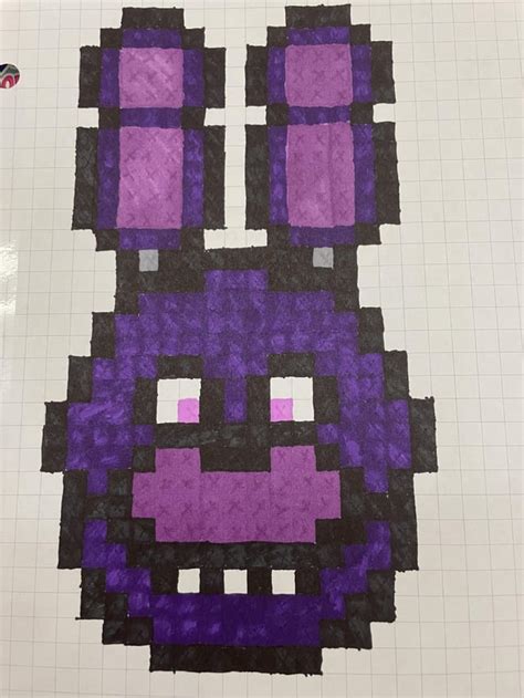 Fnaf 1 Gridpixel Art Rfivenightsatfreddys