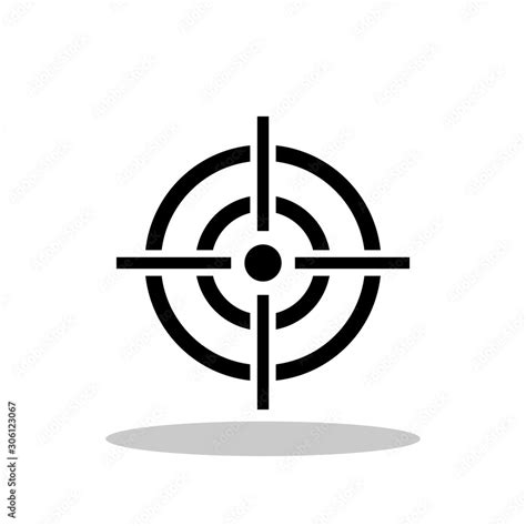 Target / Aim icon in flat style. Aiming symbol for your web site design ...