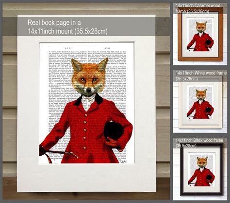 Fox Print Fox Hunter 2 Portrait Fox Illustration Fox art | Etsy