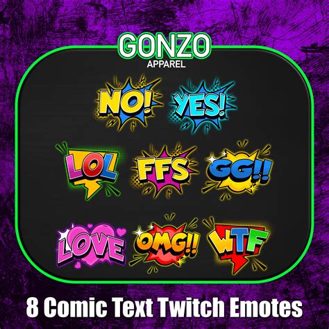 Emote Texte Bd Twitch Emote Twitch Emote Discord Emote Etsy France