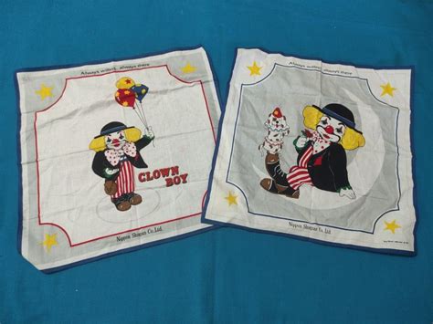 Clown Kuji Murai Collection 1987 Nippon Shinpan Co Ltd Handkerchief