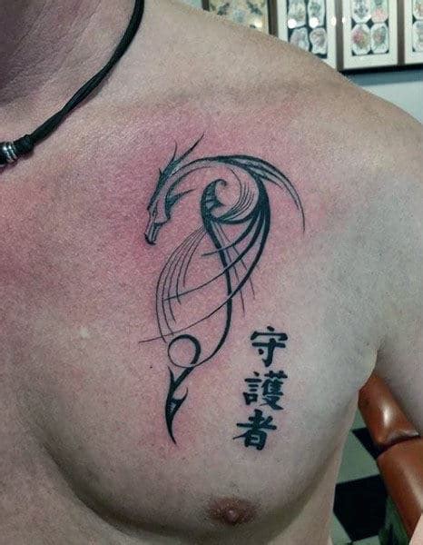 60 Tribal Dragon Tattoo Designs For Men - Mythological Ink Ideas