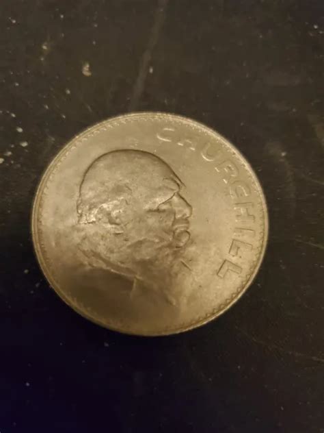 1965 GREAT BRITAIN Crown Coin SIR WINSTON CHURCHILL Queen Elizabeth