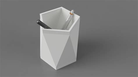 Renderings of a Pen Holder Design Concept – Guo Xiaoyang's Works