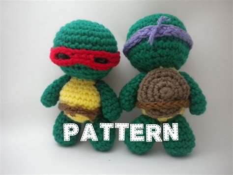 Crochet Pattern Mini Turtle Ninjas Amigurumi By Stitchedloveknots