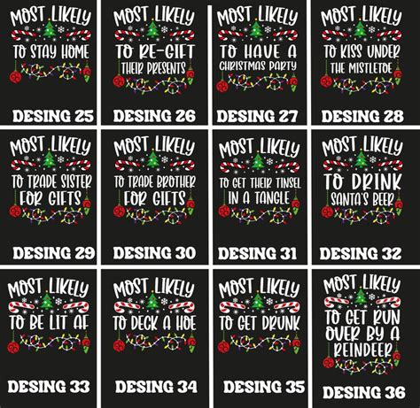 Most Likely To Christmas Shirt Quotes Most Likely To Etsy