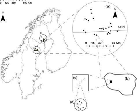 Study Areas Circles Located In Västerbotten I And Norrbotten Ii