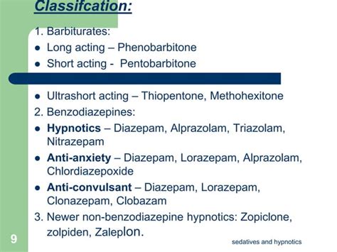 Sedatives And Hypnotics Drugs Ppt By Kashikant Yadav