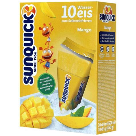 Lody wodne do zamrożenia o smaku mango Sunquick 650g 10 szt Sklep