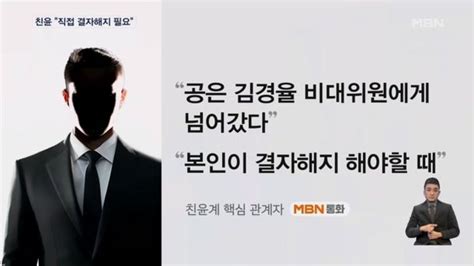 친윤 김경율 직접 결자해지 필요 여전한 압박 기류 네이트 뉴스