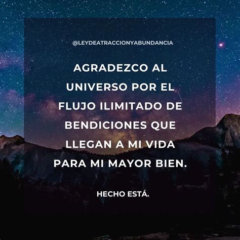 Ley De Atracci N Y Abundancia On Instagram Agradezco Al Universo Por