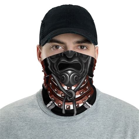 Samurai Face Mask Ronin Neck Gaiter Facemask Covering Etsy