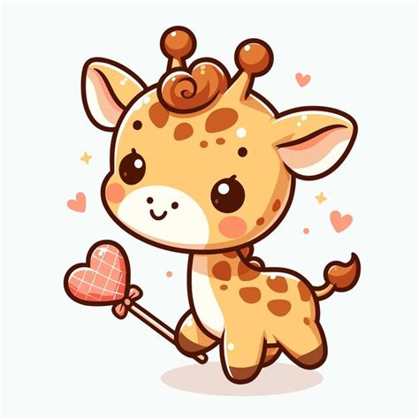 Premium Vector Cute Giraffe Cartoon Vector On White Background