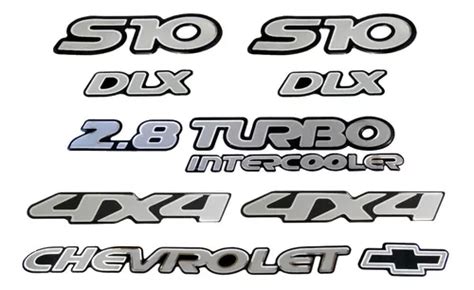 Emblemas Adesivo S10 Dlx 4x4 2 8 Turbo Intercooler Chevrolet Frete grátis