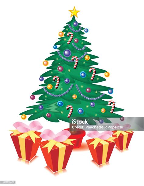 Christmas Tree With Ornaments Stock Illustration Download Image Now