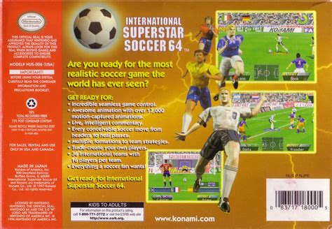 International Superstar Soccer Cover Or Packaging Material Mobygames