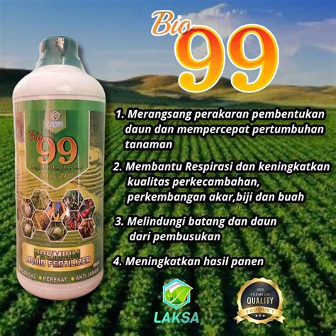 Jual BIO 99 PUPUK Pelengkap Cair Plus ZPT 1liter Shopee Indonesia