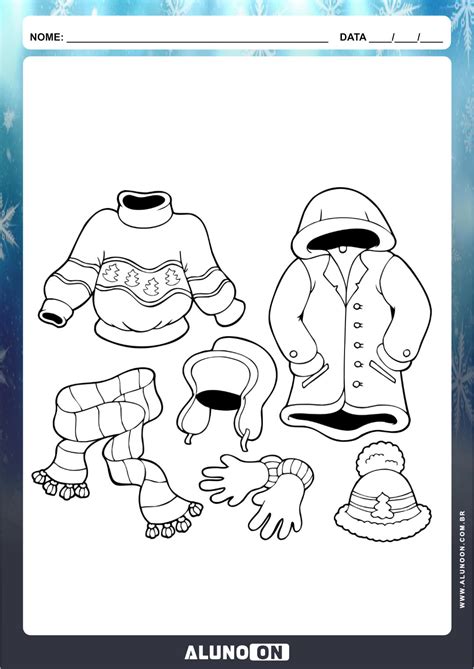 Cold Weather Coloring Pages Preschool And Primary Aluno On