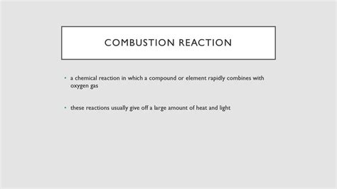 Combustion Reactions Ppt Download