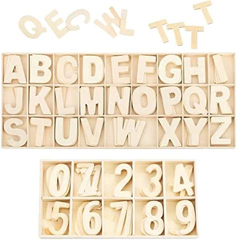 St Ck Kinder Holz Zahlen Alphabet Nummer Handwerk Holz Buchstaben