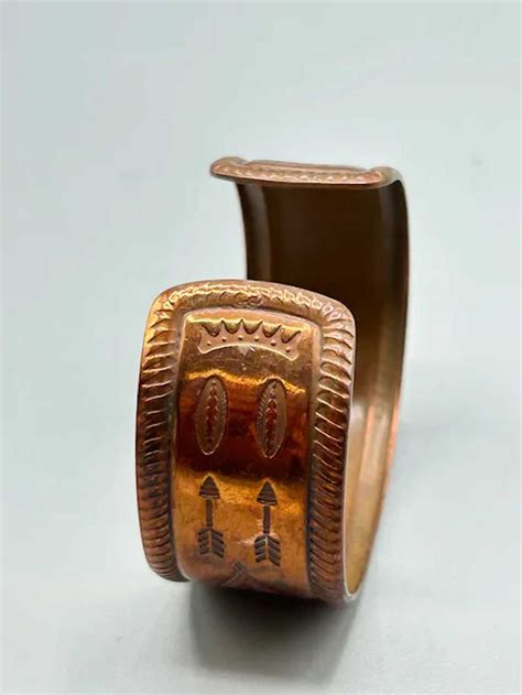 Bell Solid Copper Cuff Bracelet Thunderbird Native Am Gem