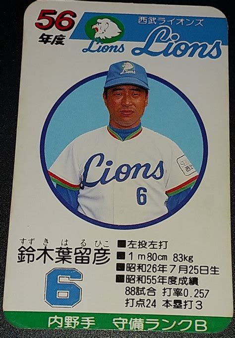 【傷や汚れあり】タカラプロ野球カードゲーム昭和56年度西武ライオンズ 鈴木葉留彦の落札情報詳細 ヤフオク落札価格検索 オークフリー