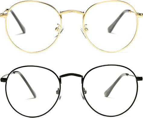 Pro Acme Classic Round Metal Clear Lens Glasses Frame Unisex Circle Eyeglasses 2