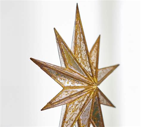 Gold Mirrored Star Christmas Tree Topper Pottery Barn