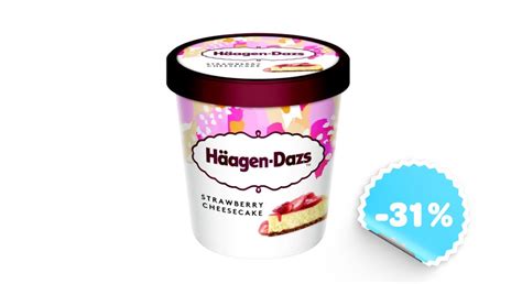 Häagen Dazs zmrzlina s jahodovou polevou a se sušenkami 460ml Wolt