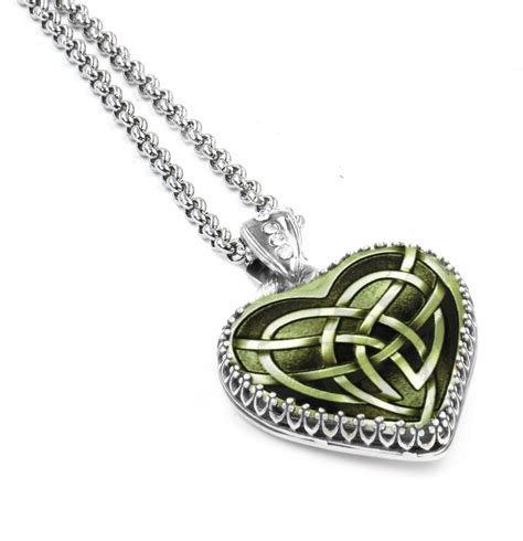 Celtic Necklace with Irish Love Knot, Heart Pendant in Sterling Silver