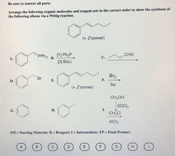 Answered Be Sure To Answer All Parts Arrange The Following Organic