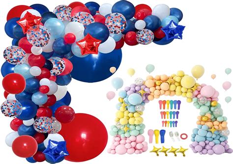 Amazon Perpaol Pcs Navy Blue Red White Balloon Garland Arch Kit